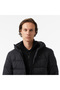 Men's Brand Logo Quilted Stitched Hooded Black Coat Suitable for Daily Use - 4