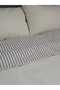 Double-Sided Cotton Linen Pillowcase 50X70 cm – Cream/Beige & Brown Striped |   Set of 2 - 4