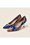 Valley Ethnic Pattern Closed-Back Short Heeled Shoes - 3