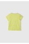 Girl's Yellow Embroidered and Printed T-Shirt - 2