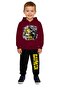 Batman Printed Children's Tracksuit Set 3 Thread Count Fleece-Lined Cotton Fabric Hooded