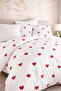 Double Heart Patterned Duvet Cover Set |   200 X 220 cm |   Valentine's Day Gift |   Daily Use - 2