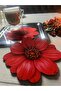 Color of Love Series Red Poppy Design Digital Printed Laser Cut Cocktail & Presentation Napkin - 4