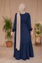 Ankanoor Roder Fabric Ribbed and Volan Detailed Dress 145 cm Anka265124 - 4