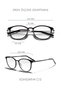 Eoh2349-M C12 Black Acetate Square Blue Light Screen Glasses - 5
