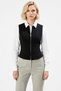 Women's Shirt Collar Zipper Sleeveless Body Fitting Cut Woven Fabric Crop Vest Lined Stylish - 5