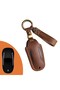 Model Y Leather Key Case Keychain - Brown
