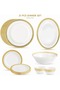 Dallas Collection 21 Pcs Dinner Set Real Gold Plated