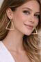 3.5 cm Triangle Earrings – 316L Stainless Steel Stone Dangle Earrings, Tarnish Resistant - 2