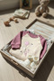 Baby Girl Rabbit Embroidered Cotton Jumpsuit - Baby Bodysuit with Snap Fasteners between the Legs - 8