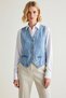 Women's V-Neck Sleeveless Denim Vest Floral Embroidered Regular Fit 100 Unlined Daily Use %100 Cotton - 5