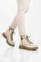 Beige Zippered Women's Boots with Fleece Inside 26K310-13 Z - 3