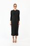 Draped Long Waist-Slit Women's Dress - 2