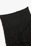 Women's Black High Waist Elastic Asymmetrical Midi Length Lace Skirt - 4
