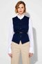 Women's V-Neck Sleeveless Denim Vest Plain Pattern Regular Fit Unlined Flexible Woven Comfort Fabric - 5