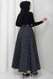 Belted Mevlana Model Plaid Skirt Green Hm2874 - 7