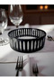 Cut Crystal Glass Presentation Bowl / Salad Bowl 25 cm - 19 cm Set of 2 Black - 6