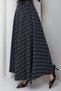 Belted Mevlana Model Plaid Skirt Green Hm2874 - 8