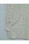 Square Patterned Slit Yumoş Knitwear Tunic - Cream - 5