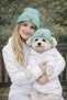 Mom and Dog Beanie 2-Piece Set - with Mom's Girl Label - Owner & Dog Matching Beanie - Dog Hat - 2