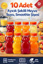 10 Pcs Teddy Bear Shaped Bottle School Picnic Juice Smoothie Detox Ginger Transparent Plastic Leakproof - 2
