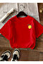 Women's Double Sided Limoncello Printed Red T-Shirt