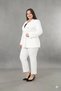 Women's Woven Atlas Fabric Trousers Jacket Suit - 3