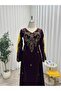 فستان سهرة نبيتي أنيق مطرز - 3
