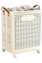 Laundry Basket with Wheels and Handle, Plastic Foldable Laundry Hamper, Versatile Portable Storage - 3