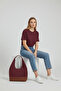 Suede Detailled Large Casual Women's Arm and Shoulder Bag
