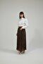 Women's Chiffon Printed Lined Belted Skirt - 2