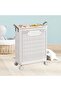 Laundry Basket with Wheels and Handle, Plastic Foldable Laundry Hamper, Versatile Portable Storage - 2