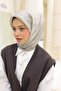 Women's Silver Cloud Pattern Shiny Scarf 75002-46