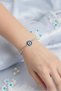 Silver Color Evil Eye Model Zircon Stone Elevator Waterway Bracelet Does Not Tarnish |   Stylish and Durable Jewelry