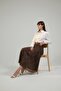 Women's Chiffon Printed Lined Belted Skirt - 5