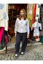 White Color Spring Bird Embroidered Shirt