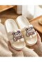 Women's Luxury Lightweight and High-Sole Non-Slip Sticker Patterned Everyday Beach Sea Pool Bath Slippers gel - 3