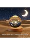 Decorative Led Crystal Globe Stylish Night Light with Wooden Base -