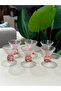 Royking Footed Ice Cream Bowl Herringbone Pink Bowl Cocktail Glass Yv-349