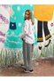 White Color Flamingo Embroidered Shirt - 2