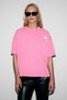 Rosy Women's Soft and Flexible Fabric Washable Pink T-Shirt with Print Detail - 5