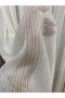 4015 Chain Patterned Soft Textured Draped 1/2.5 Medium Pleated Tulle Curtain (Off-White) - 2