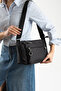 Women's 6-Compartment Medium Size Waterproof Parachute Fabric Crossbody Shoulder Bag (29X18 cm) - 3