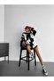 Women's Oversized Abstract Patterned Ripped Detailed Knitwear Sweater Grunge Style Knitted Sweater - 3