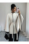 Usa Trend Poncho أسود بـ تفاصيل أسطوانية أربطة - Do5675