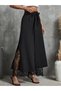 Women's high waist belted at the waist scuba top with lace detail scuba pants - 4