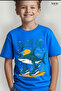 Fish Printed Unisex Children's T-Shirt