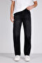 Men's Baggy Jeans High Waist Loose Fit Casual Comfortable Jeans Dark Smoked Stonewashed - 2