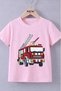 Fire Truck Printed Unisex Children's T-Shirt