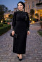 Pearla Noir – Elegant Dress with Pearl Stones for Special Occasions - 2